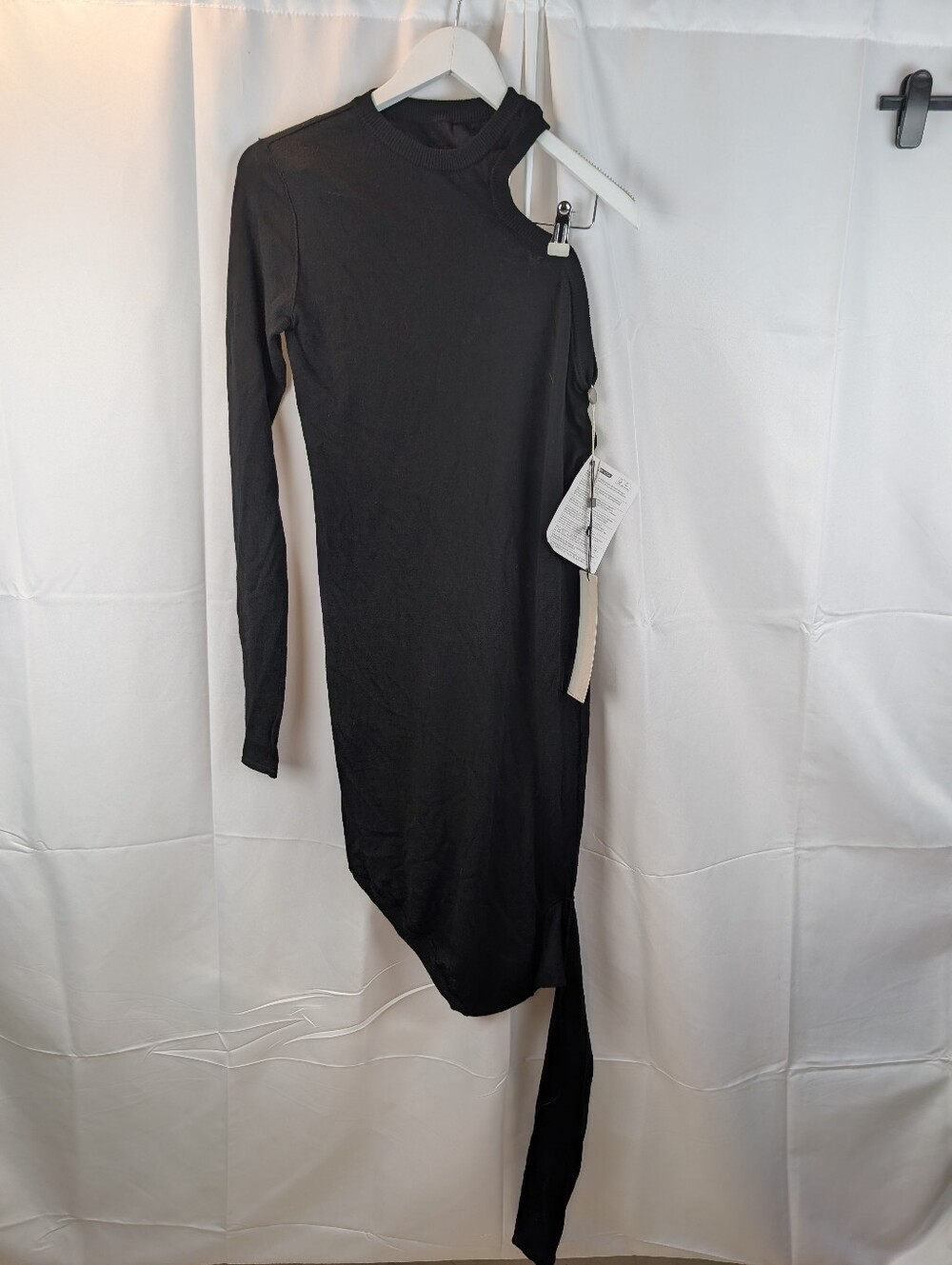 Rick Owens FOG SS2022 wool asymmetrical dress size M new with defect